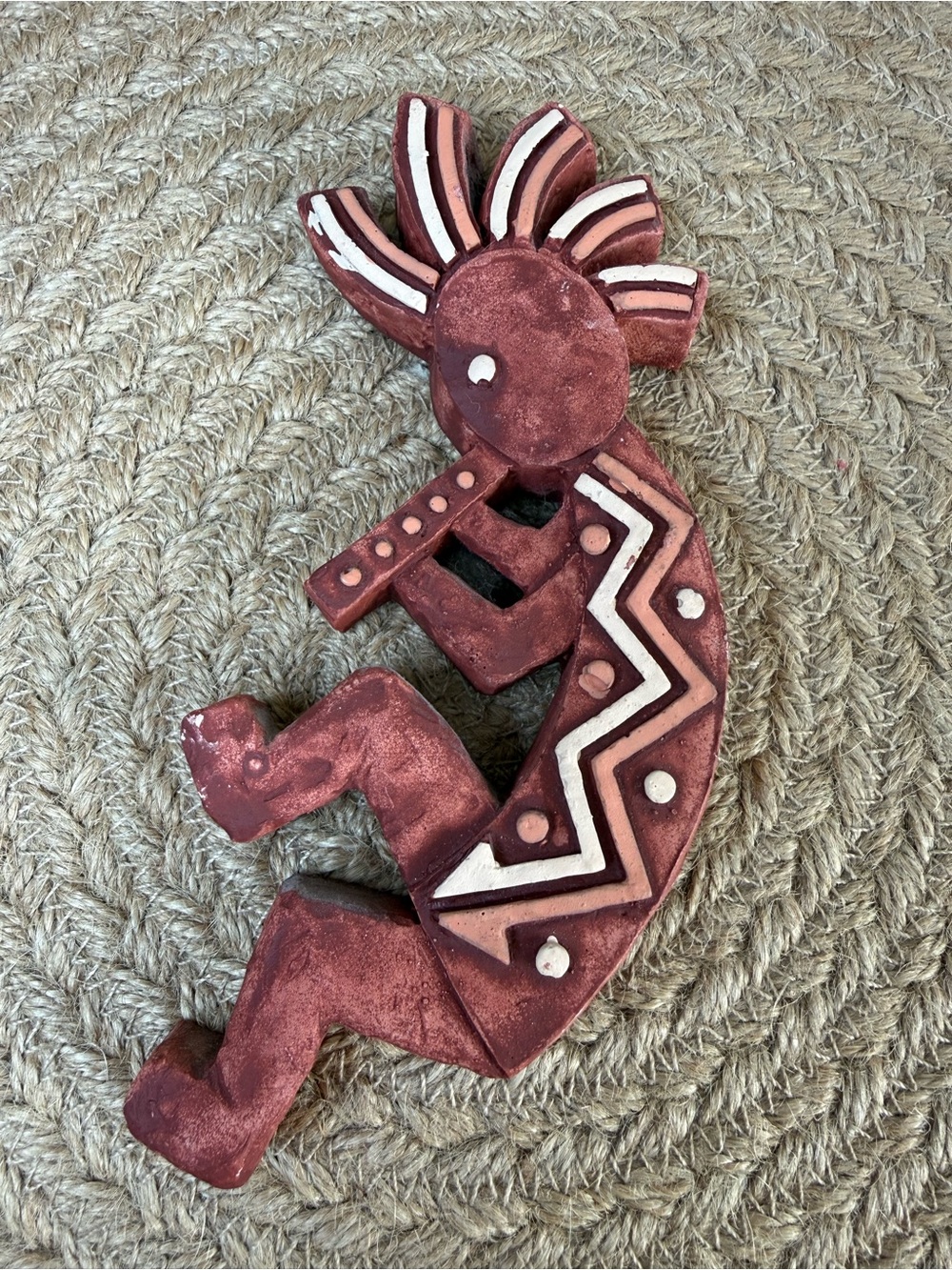 Vintage American Indian Kokopelli Chalkware Wall Art Decor Navajo